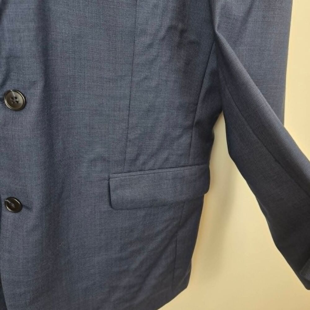 Jos A Bank Traveler Chelsea Suit Jacket 46L Navy Blazer Wool Tailored Fit - Picture 10 of 11